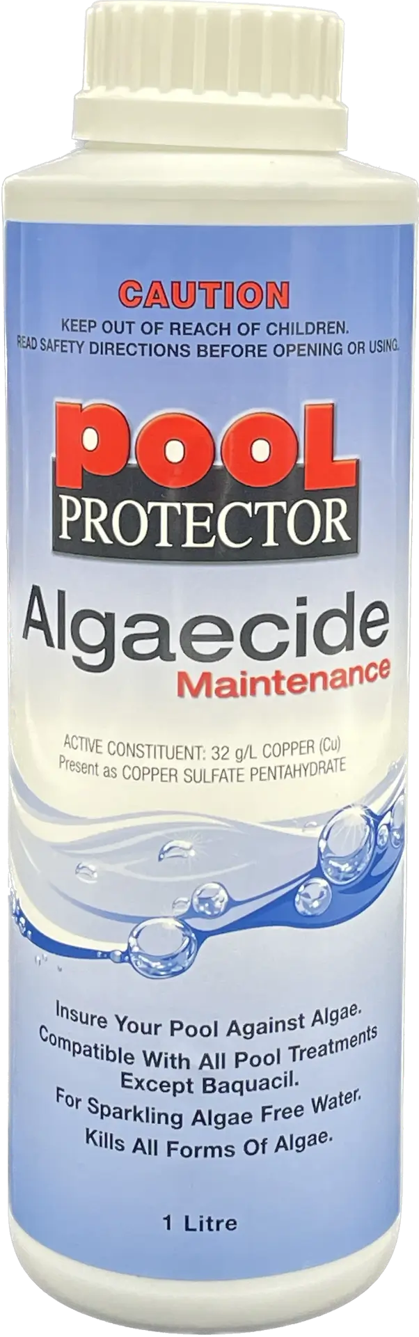 Pool Protector 1 Litre Algaecide Maintenance (12) (32g/L of Copper)